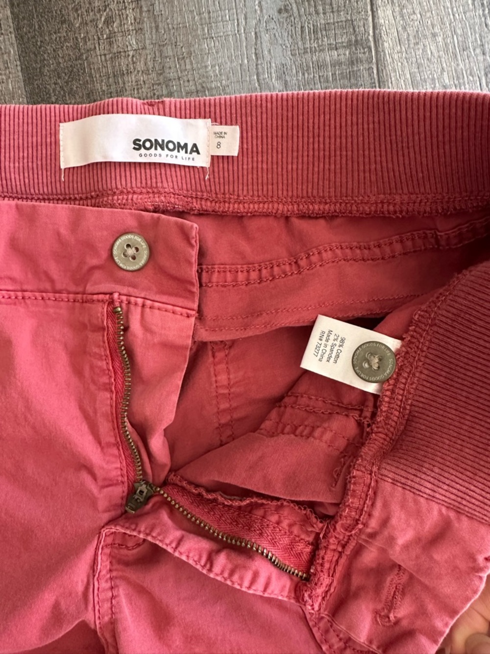 Sonoma Dusty Coral Pull-On Pants - Picture 2 of 10